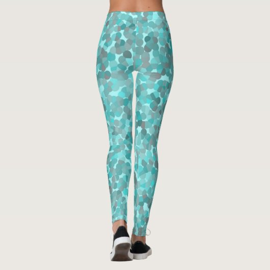 Turquoise Pattern Leggings (Achterkant)