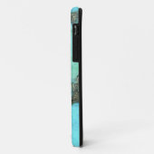 Turquoise Pattern Phone Hoesje (Achterkant/links)