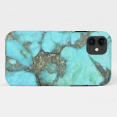 Turquoise Pattern Phone Hoesje (Achterkant (horizontaal))