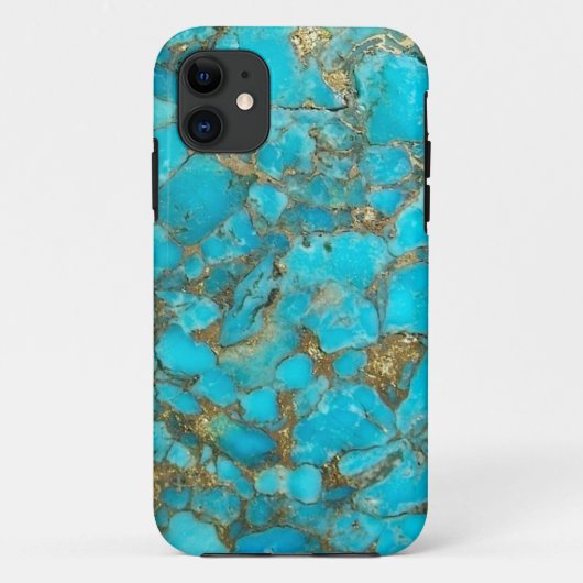 Turquoise Pattern Phone Hoesje (Achterkant)