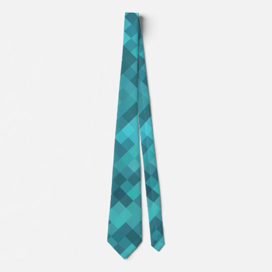 Turquoise Pattern Stropdas (Voorkant)