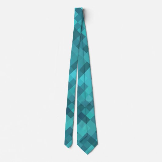 Turquoise Pattern Stropdas (Achterkant)