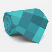 Turquoise Pattern Stropdas (Opgerold)