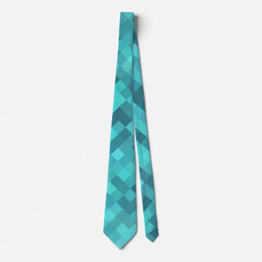 Turquoise Pattern Stropdas (Voorkant)