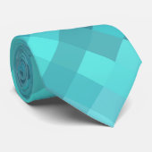 Turquoise Pattern Stropdas (Opgerold)