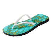 Turquoise Pattern Teenslippers (Schuin)