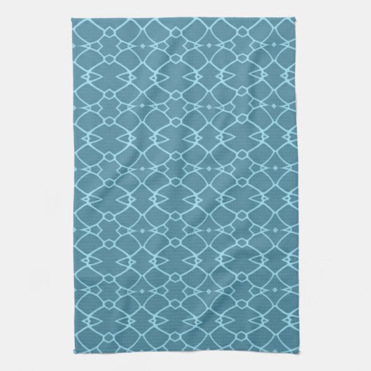 Turquoise Pattern Theedoek (Verticaal)