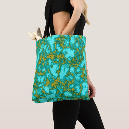 Turquoise Pattern Tote Bag (Dichtbij)