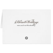 turquoise peace pauock Wedding Place Cards (Achterkant Horizontaal)