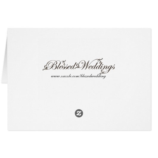 turquoise peace pauock Wedding Place Cards (Achterkant Horizontaal)