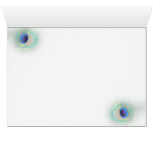 turquoise peace pauock Wedding Place Cards (Binnen Horizontaal (Onder))