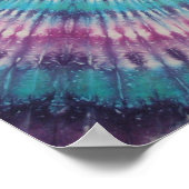 Turquoise Peace Sign Tie Dye Poster (Hoek)