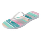 Turquoise Peach Funky Teenslippers (Schuin)