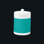 Turquoise Peacock Color Accent Ready om aan te pas Theepot<br><div class="desc">Dit douaneproduct is beschikbaar in een levendig turkooiskleurdecor voor uzelf of als geschenk zeker om een indruk bij alle gelegenheden te maken. Klik op de knop "Aanpassen!" of klik op de link die u op deze productpagina vindt om een set gebruiksvriendelijke ontwerpgereedschappen weer te geven om dit product aan te...</div>
