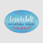 Turquoise Peacock Inspirations Naamplaatje (Voorkant)