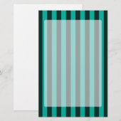 Turquoise Peacock verticale strepen Briefpapier (Voorkant / Achterkant)