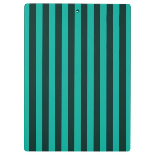 Turquoise Peacock verticale strepen Klembord (Achterkant)