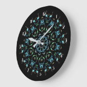 Turquoise Pearl Mandala Round Wall klok (Hoek)