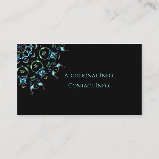 Turquoise Pearl Mandala Visitekaartje 3 (Achterkant)