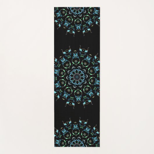 Turquoise Pearl Mandala Yogamat (Voorkant)