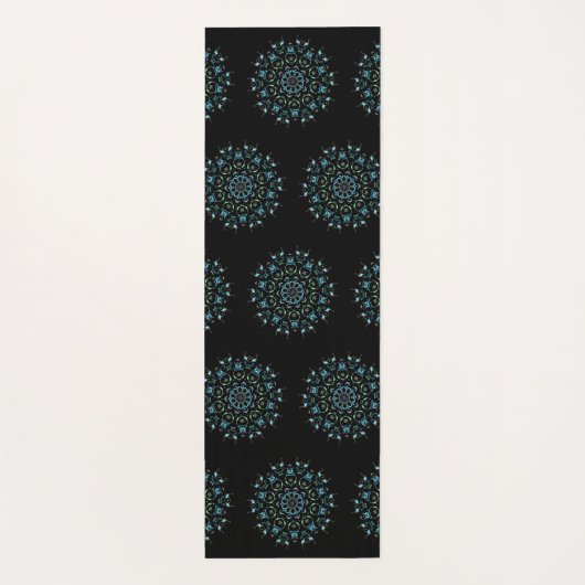 Turquoise Pearl Mandala Yogamat (Achterkant)