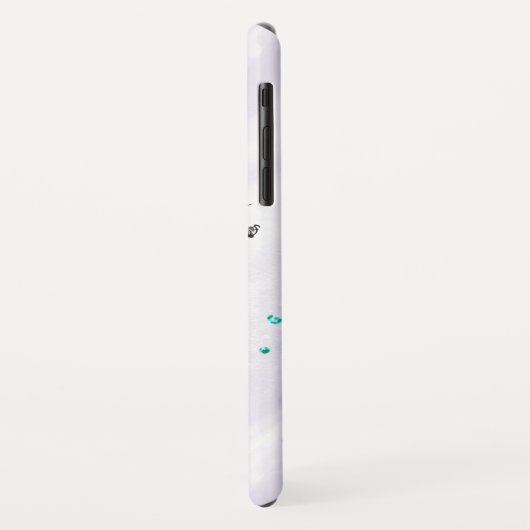 *~* Turquoise Pearls Gold Pink Glitter Mermaid Case-Mate iPhone Case (Achterkant/links)