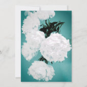 Turquoise Peonies Flowers Elegant Baby shower Kaart (Achterkant)