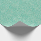 Turquoise Peony Pattern Cadeaupapier (Hoek)