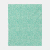 Turquoise Peony Pattern Fleece Deken (Voorkant)