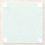 Turquoise Peony Pattern Glazen Onderzetter (Achterkant)