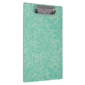 Turquoise Peony Pattern Klembord (Rechts)