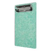 Turquoise Peony Pattern Mini Klembord (Angled2)