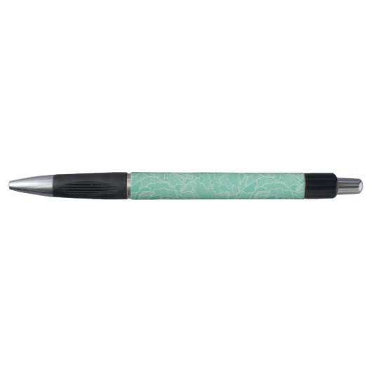 Turquoise Peony Pattern Pen (Voorkant)