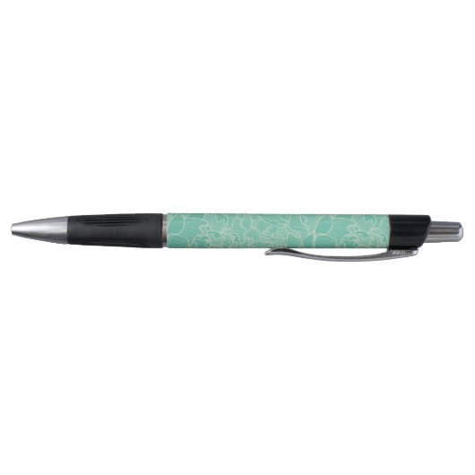 Turquoise Peony Pattern Pen (Bodem)