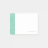 Turquoise Peony Pattern Post-it® Notes (Voorkant)