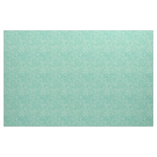 Turquoise Peony Pattern Stof (Fat Quarter)