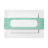 Turquoise Peony Pattern Uitnodigingen Wikkel (Voorkant Voorbeeld)