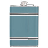 Turquoise Persoonlijke Monogram Naam Initiaal Dran Heupfles (Achterkant)