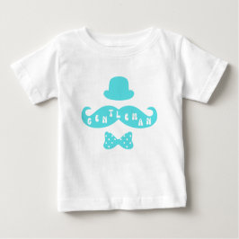Turquoise Pet Mustache Casual Baby Boy T-Shirt