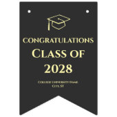 Turquoise Photo Graduation Party Congratulations Vlaggetjes (Eerste vlag)