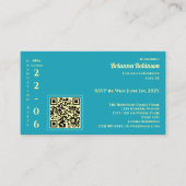 Turquoise Photo Modern Graduation Party Informatiekaartje (Voorkant)