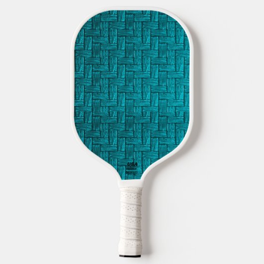 turquoise pickleball-peddel met patroon pickleball paddle (Achterkant)
