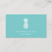 Turquoise Pineapple Visitekaartje (Voorkant)