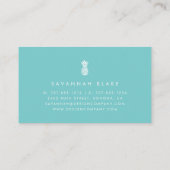 Turquoise Pineapple Visitekaartje (Achterkant)