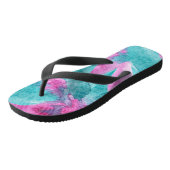 Turquoise Pink Abstract Hawaiian Teenslippers (Schuin)