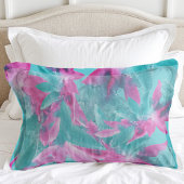 Turquoise Pink Abstracte Hawaiian Flowers Kussensloop