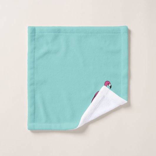 Turquoise Pink Flamingo Bath Towels Set Gift Bad Handdoek (Wasdoekje)