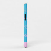 Turquoise Pink Flowers Boho Pattern Gepersonalisee Case-Mate iPhone Case (Achterkant/rechts)