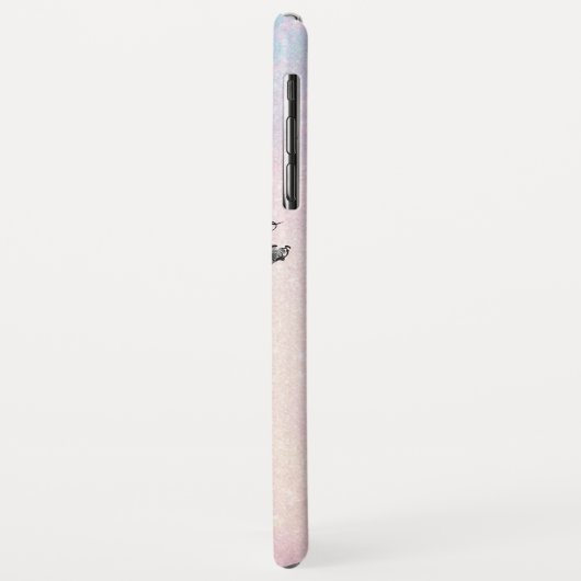 *~* Turquoise Pink Gold Glitter Mermaid Case-Mate iPhone Case (Achterkant/links)