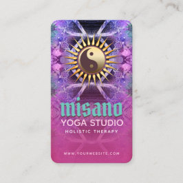 Turquoise Pink Paars Yin Yang Holistic Yoga Visitekaartje